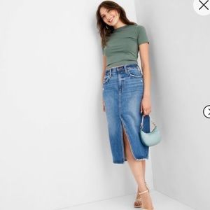 NEW Gap long denim jean midi maxi skirt Sz 2 4 small NWT with $79 tag GIFT boho